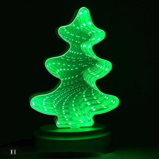 Lampara Espejo Led 3d Pino Navidad